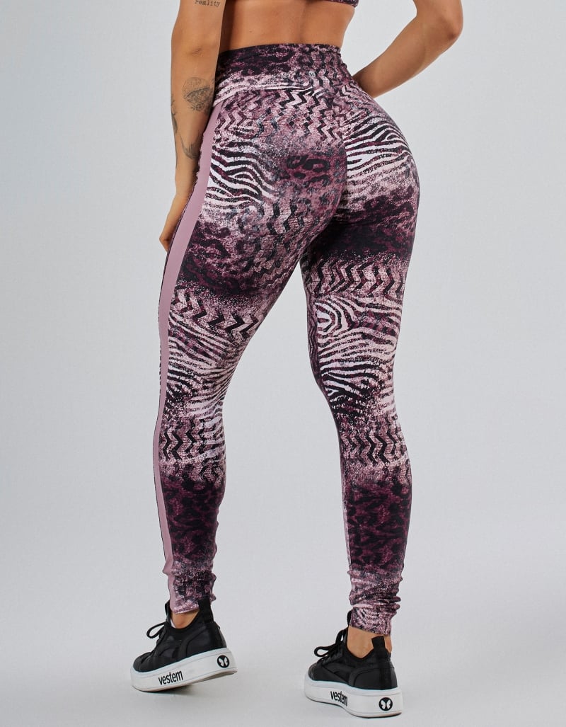 Ju Wild Animal Black & Satin Invisible Butt-Lifting Leggings