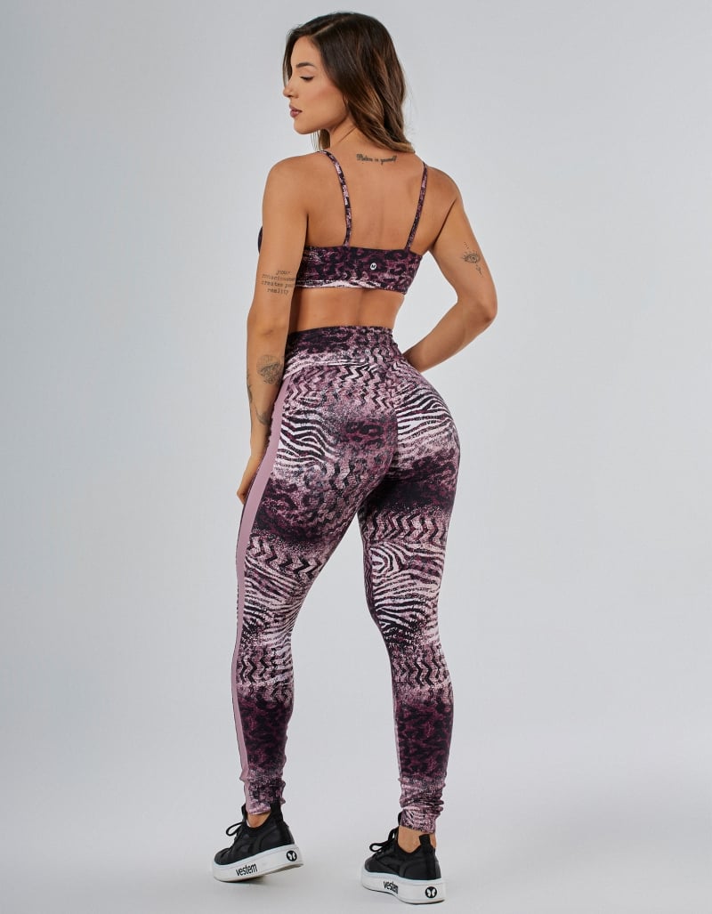 Ju Wild Animal Black & Satin Invisible Butt-Lifting Leggings