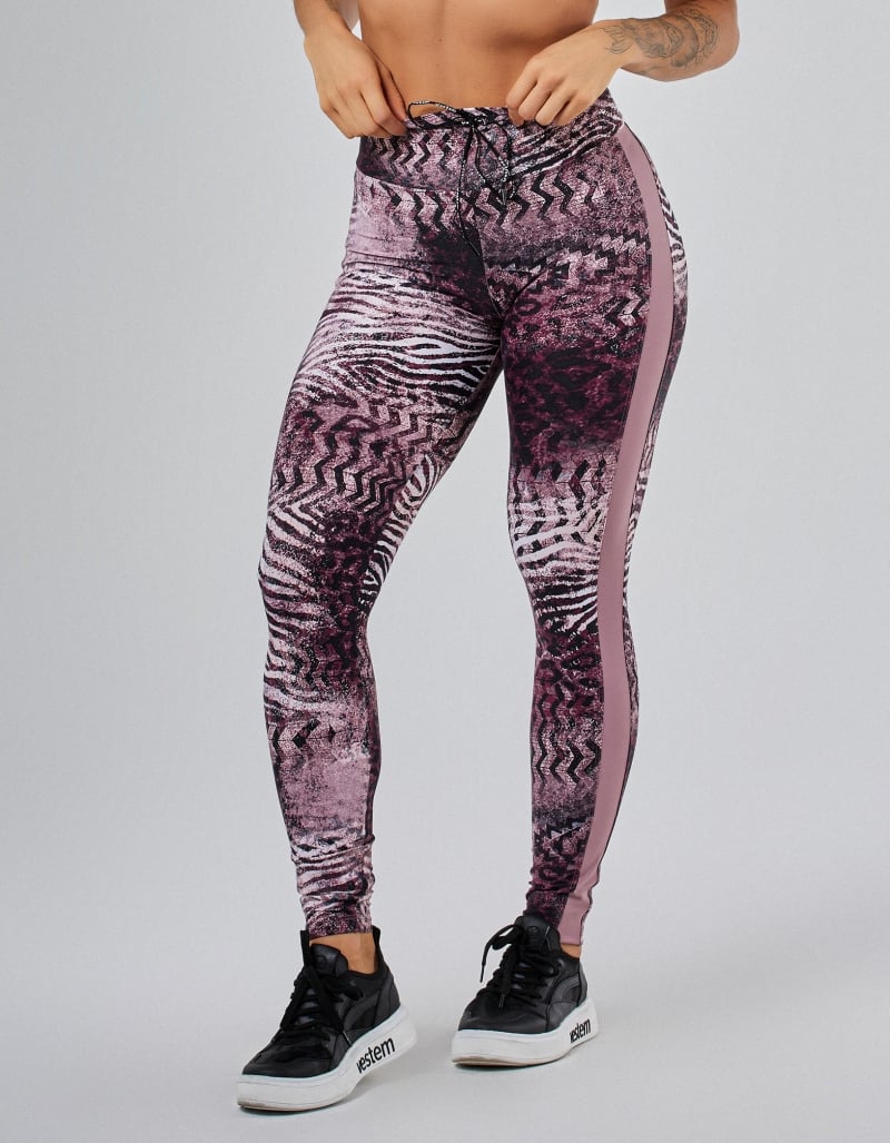 Ju Wild Animal Black & Satin Invisible Butt-Lifting Leggings