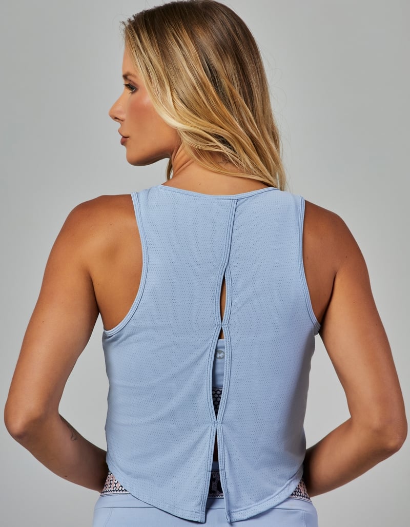 Hera Women’s Dry Fit Tank Top – Blue Garoa