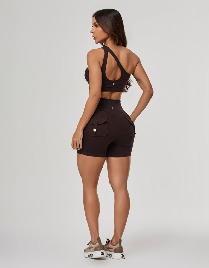 Origem Shorts with Pockets – Coffee Brown