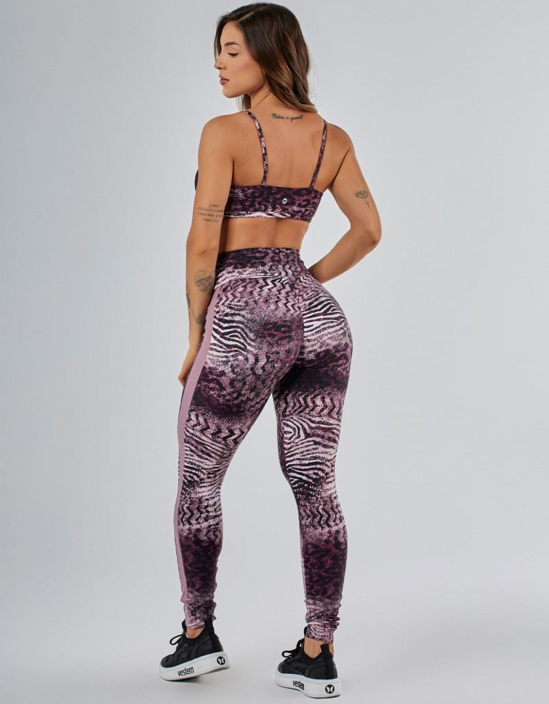 Ju Wild Animal Black & Satin Light Support Top